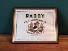 Paddy Old Irish Whiskey Vintage Advertising Mirror Sign Pub Bar Breweriana