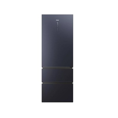 Haier 70 cm breiter, 483 liter fassender, schwarzer no-frost-kombikühlschrank