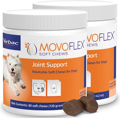 Soft Chews Hip and Joint Support Supplement for Small Dogs - 120 Count by Virbac