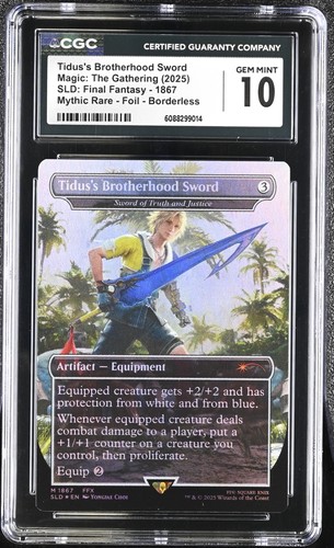 Tidus's Brotherhood Sword Truth & Justice Foil CGC 10 MTG Secret Lair Final Fant