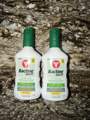 Bactine 81115 Max Pain Relieving Cleansing Spray - 148ml X2