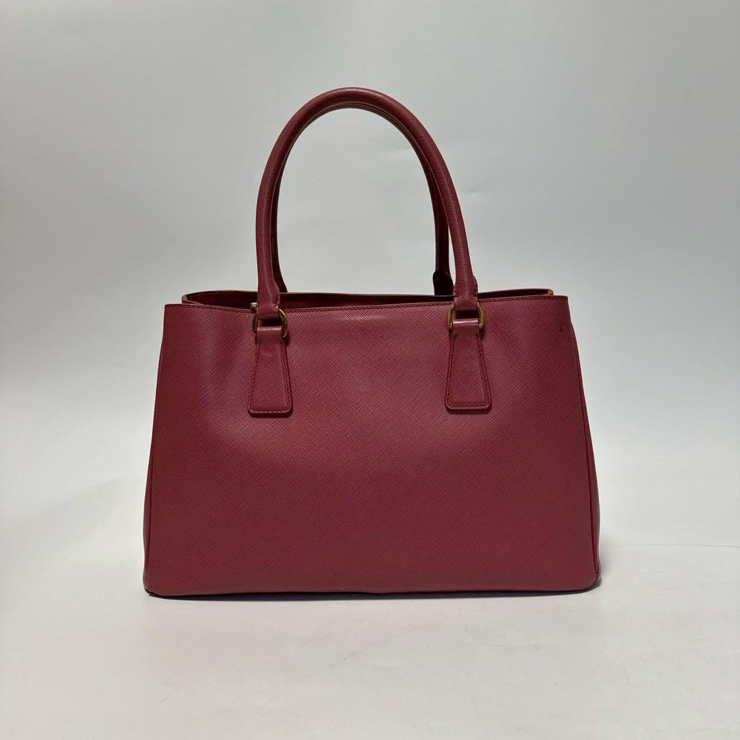 PRADA Galleria Saffiano Leather Handbag Pink Vintage Used Japan thumbnail 3