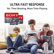 Sony Micro SD Card 128GB 256GB 512GB 1TB U3 A2 Class 10 High Speed Work