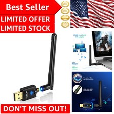Fast Dual Band 2.4G/5.8GHz USB WiFi Adapter - Perfect for Windows Devices
