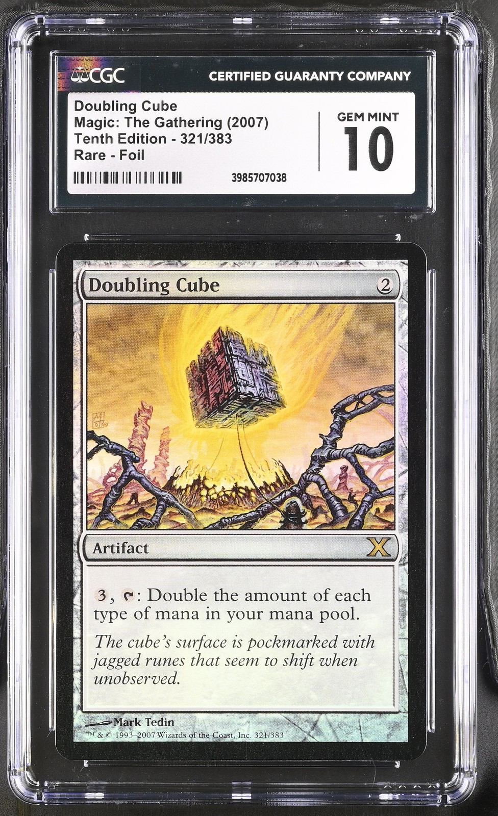 DOUBLING CUBE 10th Edition Foil Rare CGC 10 MTG [Nostalgium]