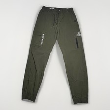 Rocaware Men's Joggers Stretch Drawstrings Olive Green Size XL Xl Side Pockets