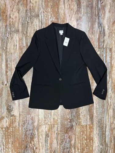Women’s J. Crew Single Button Black Blazer Sport Coat Size 6 New With Tags
