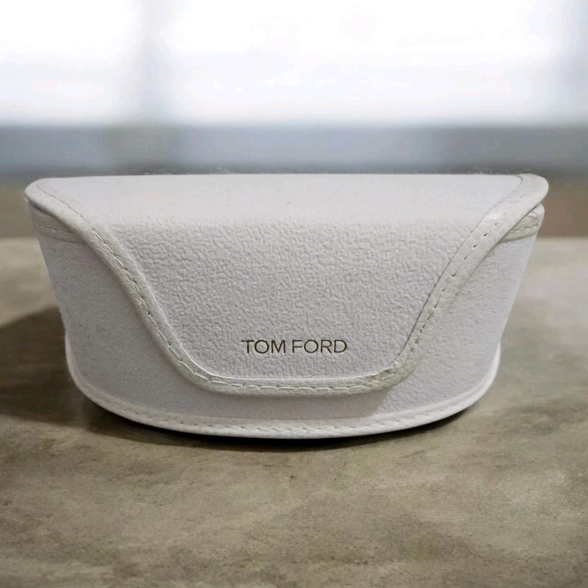 Tom Ford Sunglasses Case Set, Large White Velvet,Boxed,Leather Trim,White Cloth Tom Ford Case White Sunglasses Velvet Cloth Eyeglasses Hard  main image 3