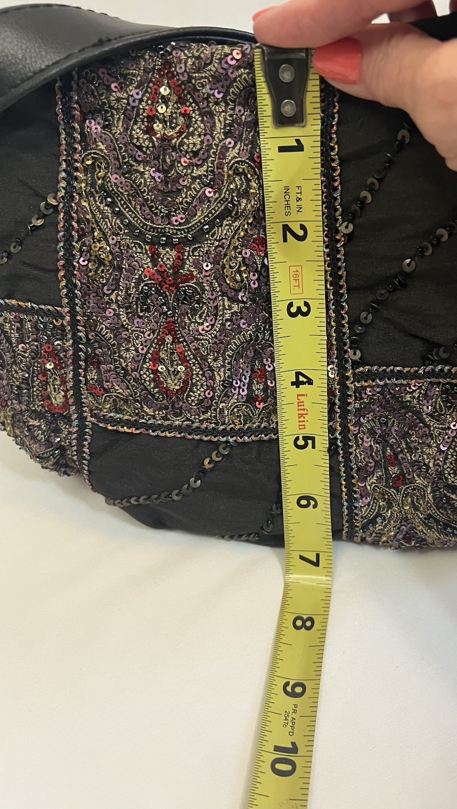 Vintage Sequined Patchwork Boho Shoulder Bag - Ma… - image 10