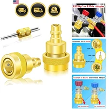 R1234yf To R134a Adapter Kit High Low Quick Coupler AC Conversion For Car System
