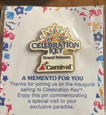 Carnival Cruise Lines New Celebration Key Grand Bahama Lapel Pin