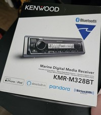New Kenwood KMR-M328BT Marine Boat Radio Bluetooth Alexa Waterproof Stereo