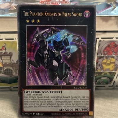 The Phantom Knights of Break Sword Quarter Century Secret Rare Card RA02- NM