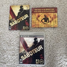 The Saboteur (Sony PlayStation 3, 2009, PS3) Authentic Complete *DISC MINT*
