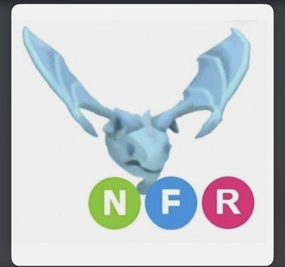Adopt Me! Neon Frost Dragon Game Item/Asset In-Game Virtual Pet - Fly Ride (FR)