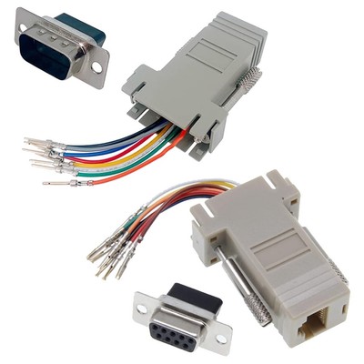 10 StüCk DB9-Auf-RJ45-Modular-Adapter, DB9-Auf-RJ45-Buchse-Ethernet-Adapter P3H7