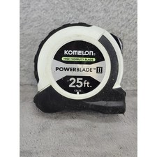 Komelon PowerBlade II 25ft Tape Measure High Visibility Blade 54245 White Black