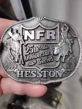 NFR 25th Anniversary Hesston Belt Buckle 1959-1983 First Edition Ships Free