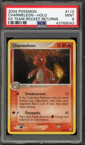 Pokemon Charmeleon EX Team Rocket Returns Holo Secret Rare #110 PSA 9 Mint