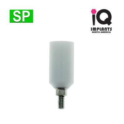IQ USA Zirconia Attachment on Ti-Base Telescopic Blank Standard Int Hex Platform