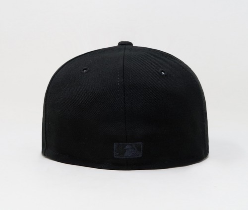 New Era 59Fifty Men Boys Cap St. Louis Cardinals Black on Black Wool Hat Size 7 - Picture 4 of 5
