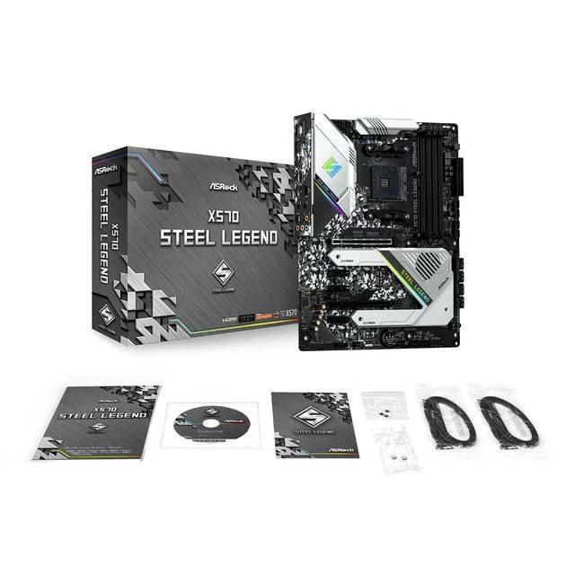 ASRock X570 STEEL LEGEND Socket AM4 AMD X570 DDR4 Quad CrossFireX PCIe 4.0 MB