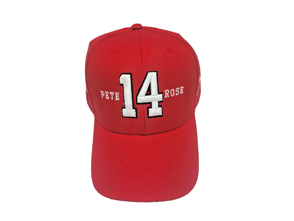 PETE ROSE #14 Red/Red Polyester Hat Adjustable Baseball Cap