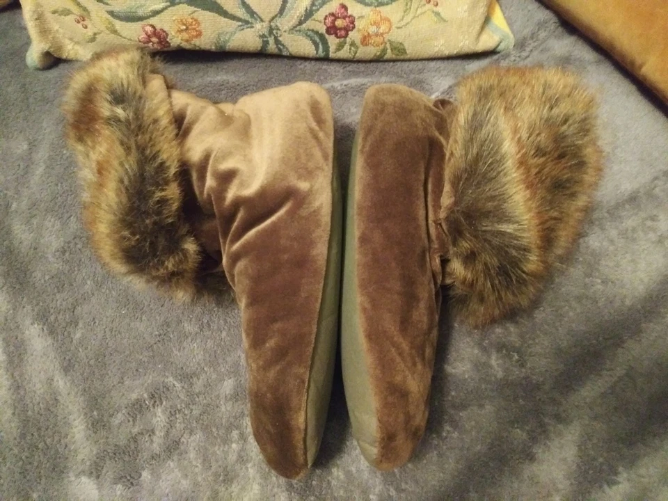 RESTAURACIÓN HERRAJES ZAPATILLAS BOTINES TERCIOPELO IMITACIÓN PIEL TALLA 6 Foto 4 de 4