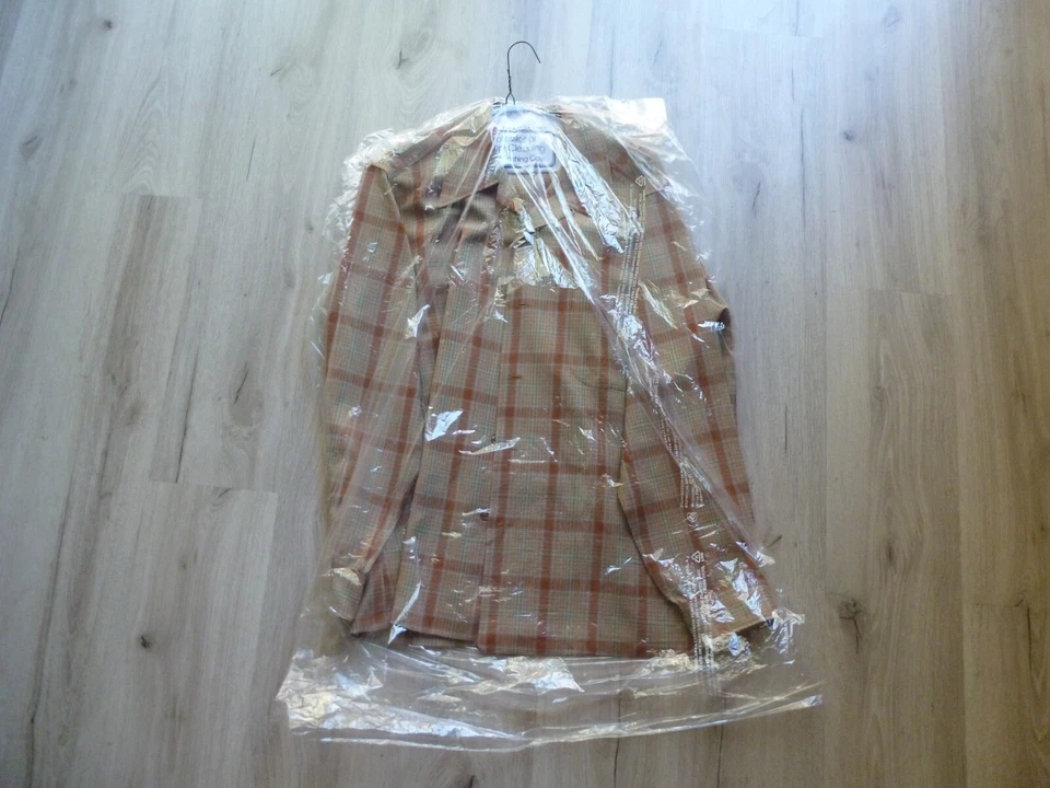 VTG 60s SIR Pendleton Shirt Men L Brown Long Sleeve Plaid 100% Virgin Wool USA - Image 4 of 4