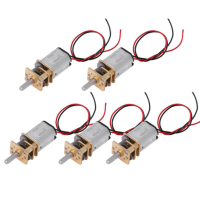 #ad 5Pcs Micro Mini N20 Gear Motor DC Slow Speed Full Metal Gearbox Reducer Toy E $11.97