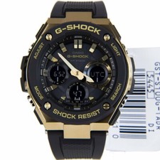 GST-S100G-1A Gold Black Men G-shock Watch Resin Band Tough Solar Analog US 4
