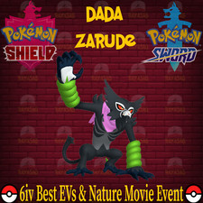 Pokemon Sword & Shield ✨Zarude Dada✨ Mythical 6iV Best EVs Nature Movie Event