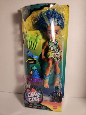 CAVE CLUB DOLL SLATE & DINOSAUR PET TAGGY MATTEL BRAND NEW