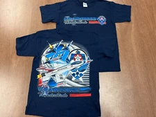 US AIR FORCE THUNDERBIRDS YOUTH T SHIRT L VINTAGE DEADSTOCK NAVY Y2K NOS NEW
