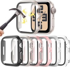 6 Pack Case for Apple Watch SE 2nd Gen Series 6/5/4/SE 40mm with Tempered Glass