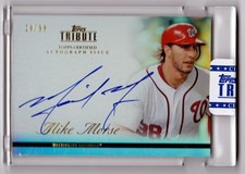Mike Morse 2012 Topps Tribute Encased On-Card AUTOGRAPH Nationals  #'d 18/99