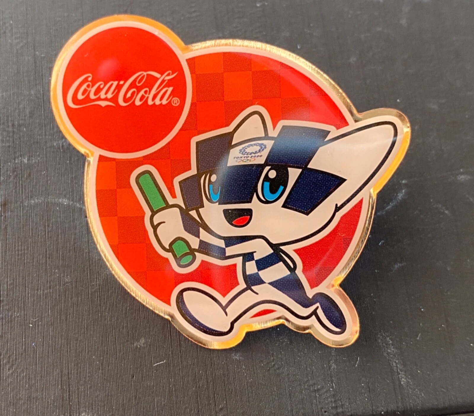 Badge Olympique Tokyo 2020/2021 – Coca-Cola Sponsor – Logo Éclaboussure – Neuf