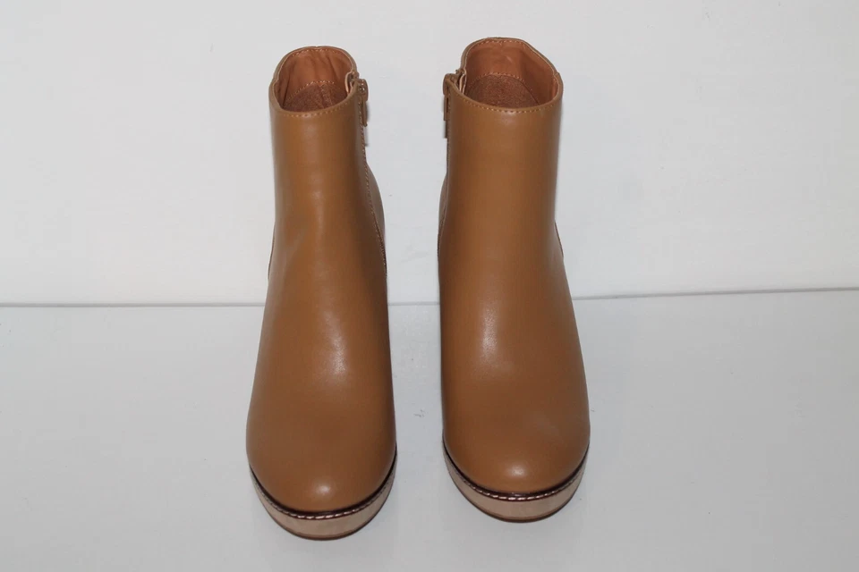 Botín de cuña Kensie Hatley #KS194111, tostado, cuero, para mujer talla 9 de EE. UU. Foto 3 de 4