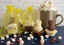 3 Easter Bunny  Belgium Hot chocolate stirrers/sticks/spoons/chocolat au lait