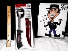 EAGLE CLAW  FILLET  KNIFE  & LEATHER  Sheath & BLADE SHARPENER NEW IN BOX LOOK🔪