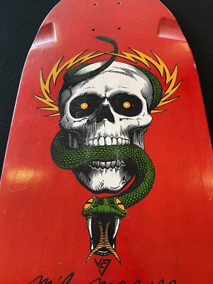 Vintage NOS OG Mike McGill Skull And Snake skateboard deck