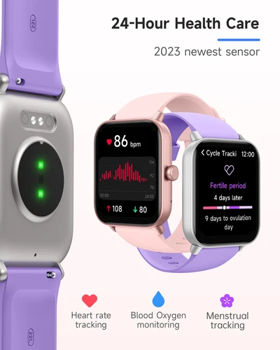 Smart Watch for Women Men for Android iOS, Alexa Built-in, 1.8 IP68 Waterproof