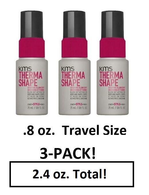 KMS Therma Shape Shaping Blow Dry .8 oz. Travel Size *3-Pack* Fast Free Shipping