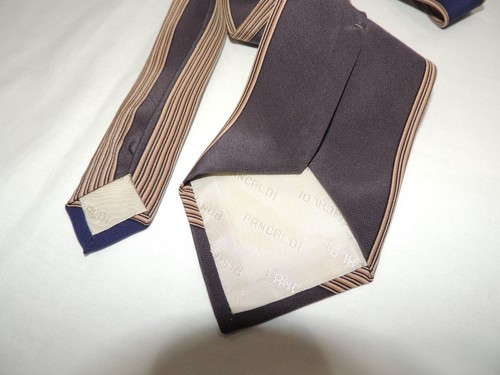 Gorgeous Vintage Vitaliano Pancalid Men's 100% Silk Necktie Tie 57X3.5 - Picture 6 of 8