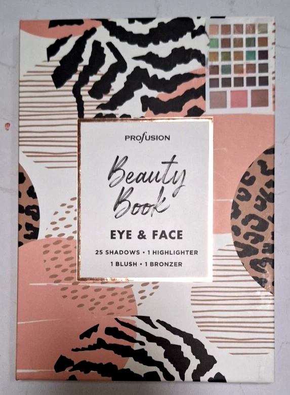 Profusion Beauty Book Eye & Face Set – 25 Shadows with Highlighter & Brush – NIB - Image 3 of 4