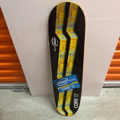RARE Intel Inside Core i7 Second  Gen Processor Double Sided Skateboard