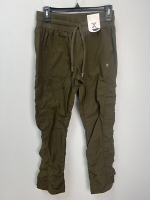 Womens Pants Xersion Pants With Pockets Xersion Olive Green Mid