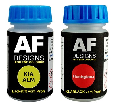 Lackstift für KIA ALM Lime + Klarlack je 50ml Autolack Basislack SET