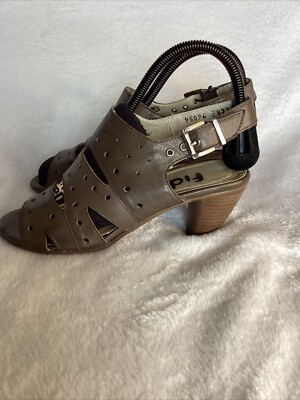 FIDJI Sandals Taupe Slingback Heel Women Size: 6.5 | eBay