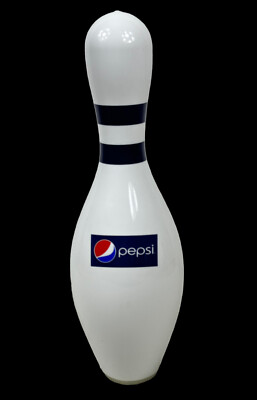 Pepsi Cola  Bowling Pin Regulation Wooden Wrapped PepsiCola Advertising Vintage